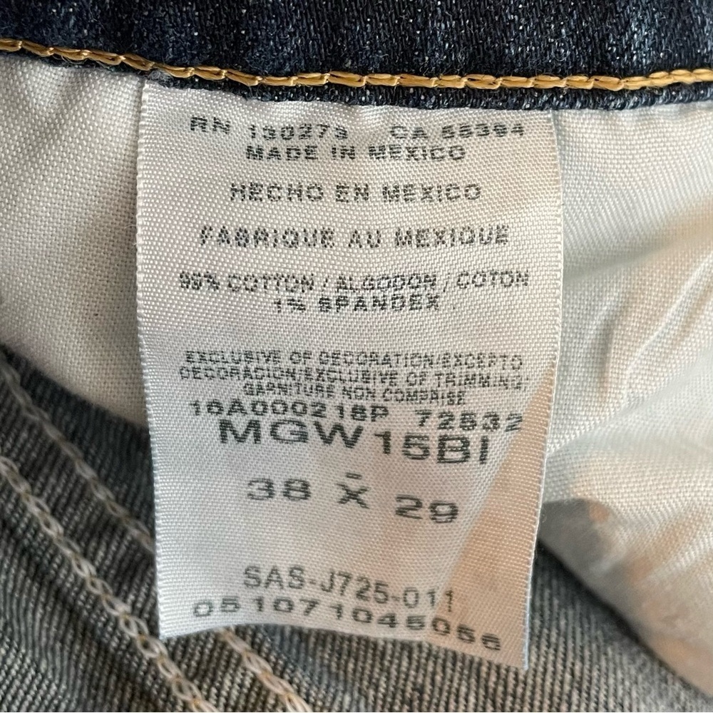 Wrangler Jeans Men’s 38x29 Blue Denim Advance Comfort Straight Stretch Casual - Picture 12 of 15
